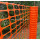 Orange plastic construction safety net